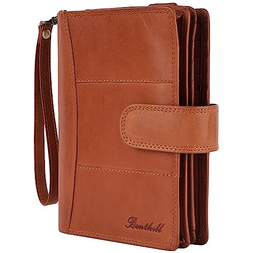 Benthill-Reisebrieftasche-Echt-Leder-Hochwertige-Dokumententasche-mit-RFID-Schutz-Damen-Herren-Handgelenktasche-Organizer-Brieftasche-Travel-Wallet-inkl-Geschenkbox-0-0