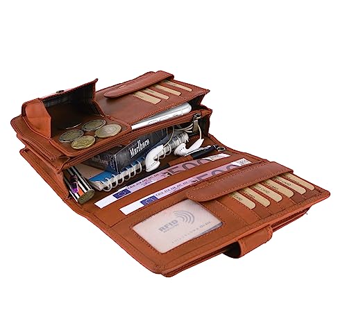 Benthill-Reisebrieftasche-Echt-Leder-Hochwertige-Dokumententasche-mit-RFID-Schutz-Damen-Herren-Handgelenktasche-Organizer-Brieftasche-Travel-Wallet-inkl-Geschenkbox-0-6
