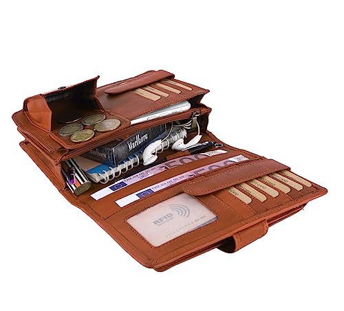 Benthill-Reisebrieftasche-Echt-Leder-Hochwertige-Dokumententasche-mit-RFID-Schutz-Damen-Herren-Handgelenktasche-Organizer-Brieftasche-Travel-Wallet-inkl-Geschenkbox-0