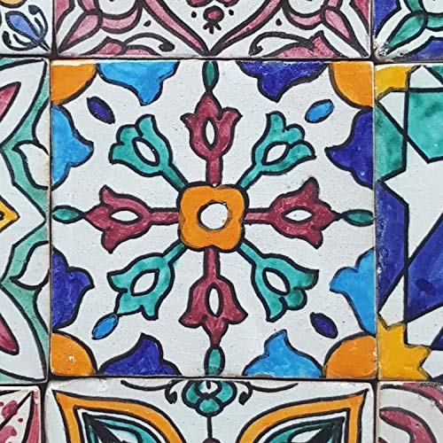 Casa-Moro-Orientalische-Fliesen-bunt-Mix-10×10-cm-9er-Packung-handbemalte-marokkanische-Fliesen-Patchwork-Kunsthandwerk-aus-Marokko-Wandfliesen-fuer-schoene-Kueche-Dusche-Badezimmer-HBF8410-0-1