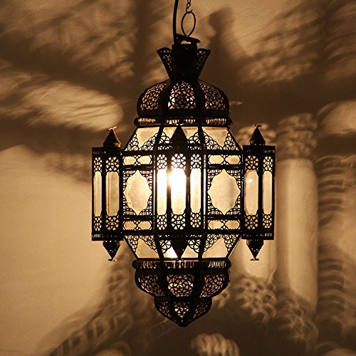 Casa-Moro-Orientalische-Lampe-Moula-Klar-Hoehe-60cm-O-26-cm-aus-Metall-Glas-Marokkanische-Haengelampe-Kunsthandwerk-aus-Marrakesch-Prachtvolle-Pendelleuchte-wie-aus-1001-Nacht-L1360-0