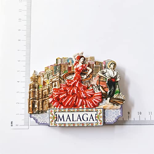Malaga-Spanien-3D-Kuehlschrankmagnet-Souvenir-Geschenk-Kunstharz-handgefertigt-Malaga-Kuehlschrankmagnet-Heim-und-Kuechendekoration-Kollektion-0-4