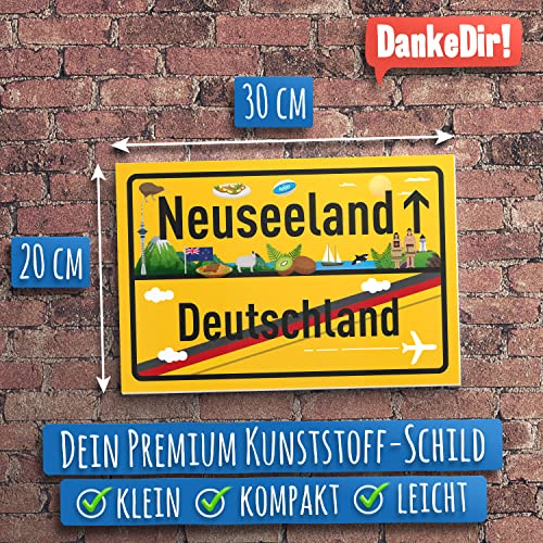 DankeDir-Neuseeland-Deutschland-Ortsschild-Schild-30-x-20-cm-Geschenk-Idee-Gutschein-Reise-Urlaub-Reisegutschein-Maenner-Frauen-Geldgeschenk-Abschiedskarte-Geschenkidee-Deko-Karte-0-1