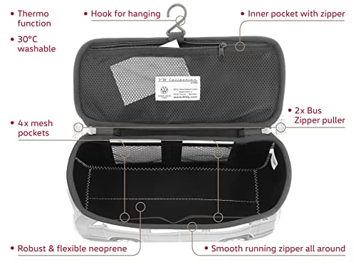 BRISA-VW-Collection-Volkswagen-Neopren-Universal-Schmink-Kosmetik-Kultur-Reise-Apotheke-Tasche-Beutel-im-T3-Bulli-Bus-Design-0-0