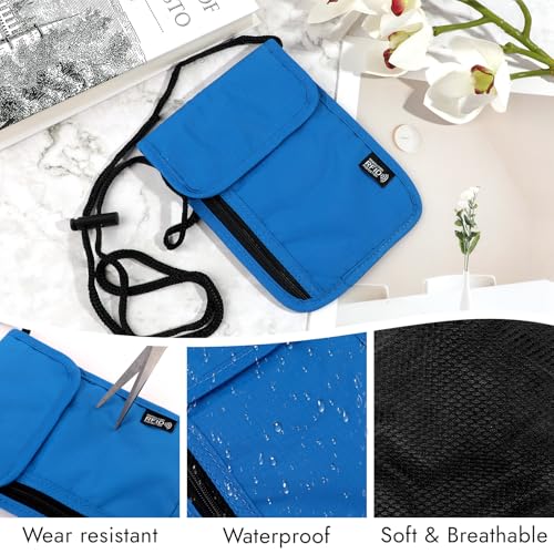Brustbeutel-mit-RFID-Schutz-Anti-Diebstahl-Unisex-Reisegeldbeutel-Wasserdicht-Schwarz-Handy-Umhaengetasche-HerrenBrustbeutel-Jungen-fuer-PassportKreditkartenSmartphoneMuenzenGeld-0-2