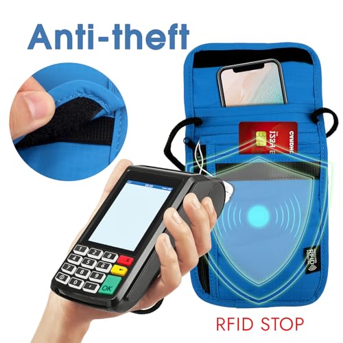 Brustbeutel-mit-RFID-Schutz-Anti-Diebstahl-Unisex-Reisegeldbeutel-Wasserdicht-Schwarz-Handy-Umhaengetasche-HerrenBrustbeutel-Jungen-fuer-PassportKreditkartenSmartphoneMuenzenGeld-0-3