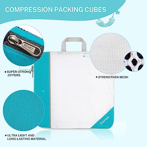 Compression-Packing-Cube-6-teilig-Gonex-robust-langlebig-Verpackungswuerfel-Packtaschen-Kleidertasche-Koffer-Organizer-Aufbewahrungstasche-0-1