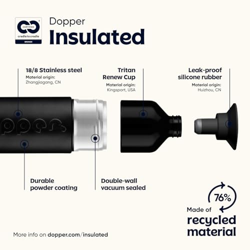 Dopper-Insulated-Thermosflasche-350ml-580ml-1L-Doppelwandig-auslaufsicher-haelt-24h-kalt9h-heiss-Edelstahl-Trinkflasche-Thermobecher-Kaffeebecher-Wasser-Tee-0-3