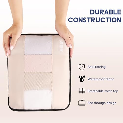 MURISE-Koffer-Organizer-8-Stueck-Packing-Cubes-fuer-Urlaub-und-Reisen-Packwuerfel-Packtaschen-fuer-Koffer-mit-Schuhtasche-Kosmetiktasche-Ordnungssystem-Travel-Essentials-0-1