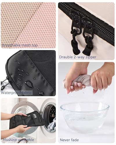 MURISE-Koffer-Organizer-8-Stueck-Packing-Cubes-fuer-Urlaub-und-Reisen-Packwuerfel-Packtaschen-fuer-Koffer-mit-Schuhtasche-Kosmetiktasche-Ordnungssystem-Travel-Essentials-0-5