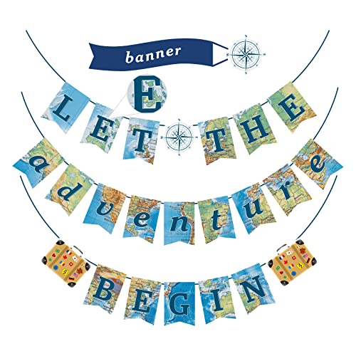 TSHAOUN-Party-Dekorationen-mit-Aufschrift-Bon-Voyage-Weltkarten-Wimpel-Party-Dekoration-Let-The-Adventure-Begin-Banner-Schulabgaenger-Banner-fuer-Abschiedsreisen-Motto-Party-Dekoration-3-0