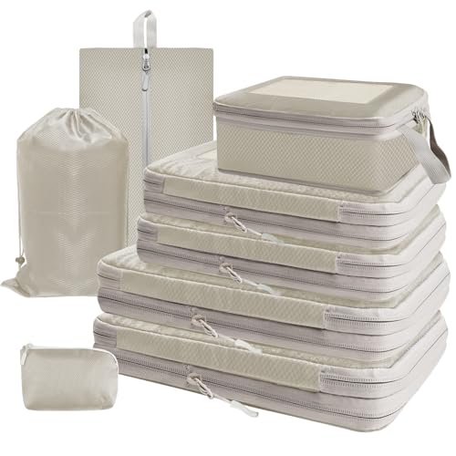 Time-Forest-8-teiliger-Packwuerfel-Compression-Packing-Cubes-Koffer-Organizer-Set-fuer-Rucksack-Koffer-Travel-bag-0