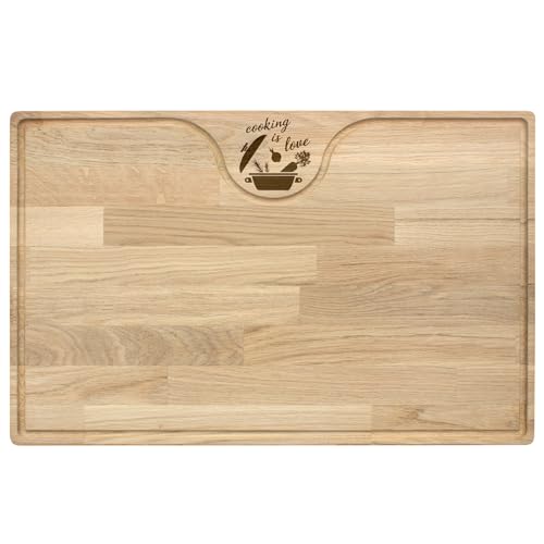 Kuechenbrett-Eiche-55x35x2-cm--Schneidebrett-mit-Saftrille-Gravur-I-Tranchierbrett-gross-I-Mende-Systems--MADE-IN-GERMANY-0