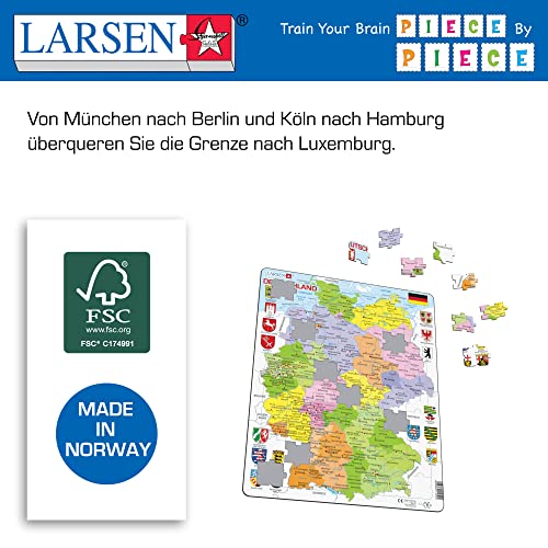 Larsen-A11-Deutschland-Politische-Karte-Rahmenpuzzle-mit-70-Teilen-0-3
