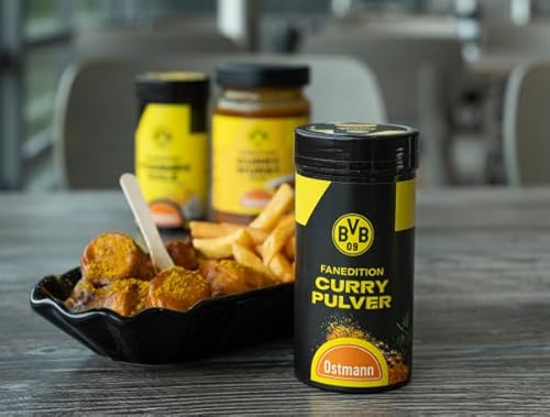 Ostmann-BVB-x-Ostmann–Manta-Platten-Set-Currywurst-Pommes-fuer-Selbermachen-Pommessalz-Currypulver-Currywurstsauce-und-8-Schalen-in-der-BVB-Fanedition-Ideal-zum-Verschenken-0-1