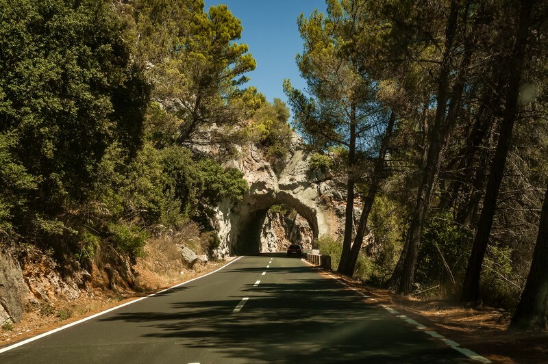 Mallorca Route Tunnel auf Straßen