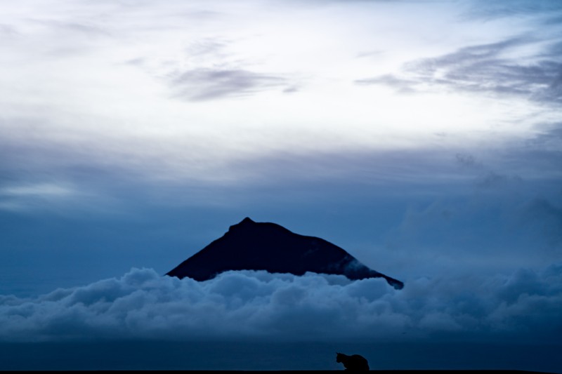 Blick auf monthana do Pico von Faial