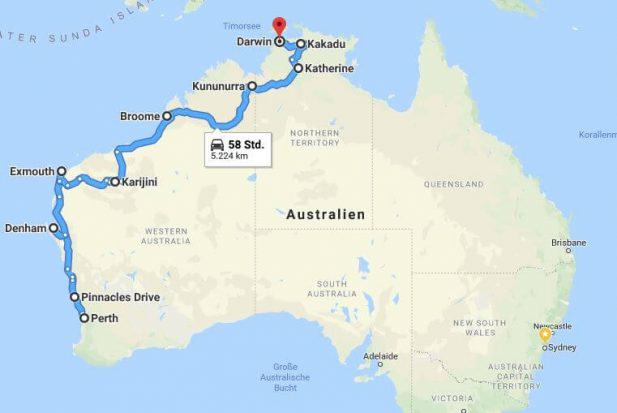 perth - darwin