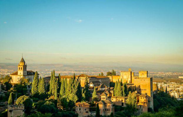 The Alhambra kissed by the morning sun