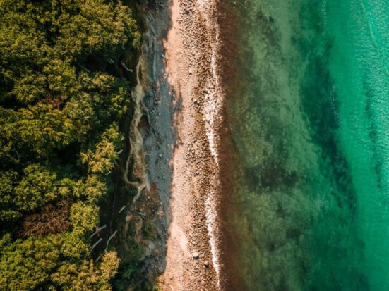 Baltic Sea coast from above