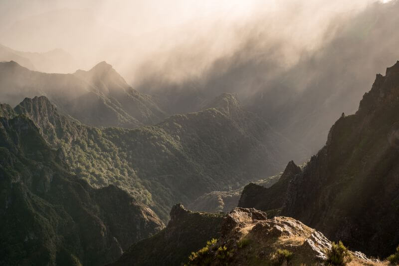 Madeira Berge mit Nebel