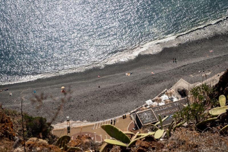 garajau Strand bei Funchal von oben