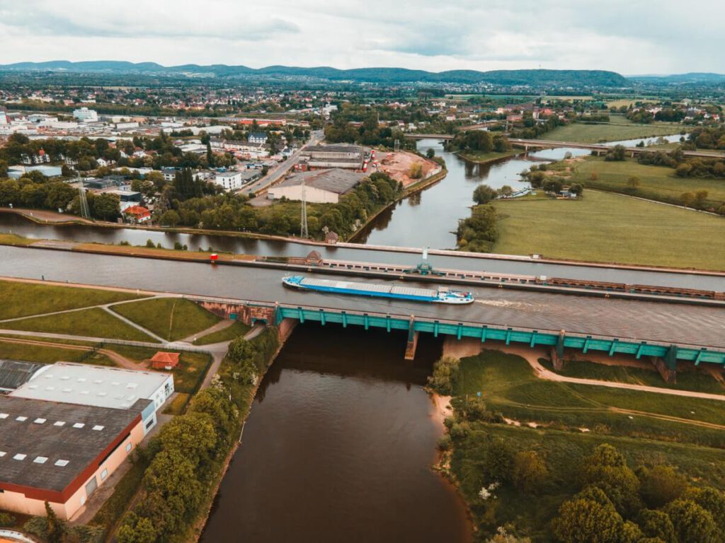 Boat along the Minden Waterway Junction