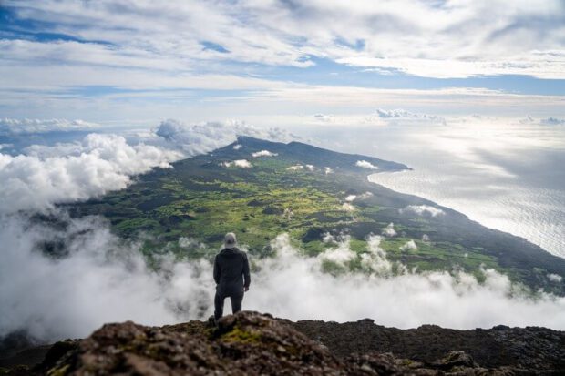 View of Pico Island from the volcano summit