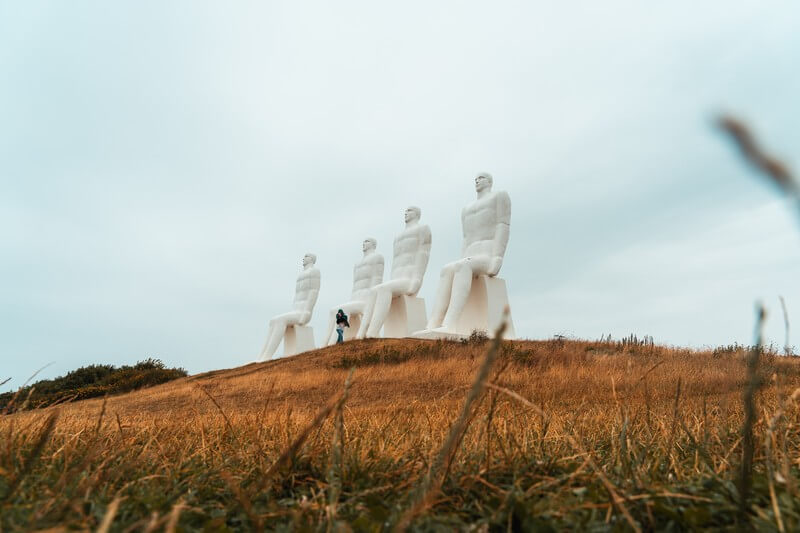 Skulptur bei Esbjerg Mensch und Meer