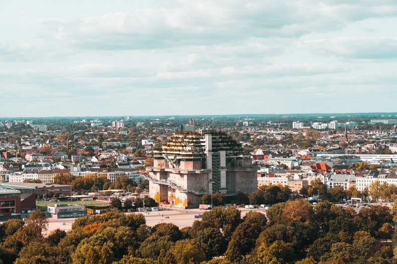 Grüner Bunker Feldstraße in Hamburg