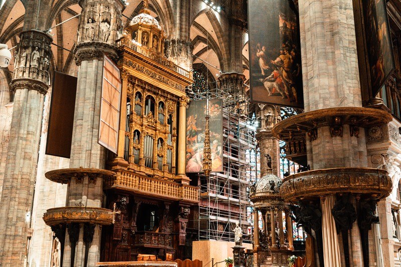 Die berühmte Orgel des Mailänder Doms.