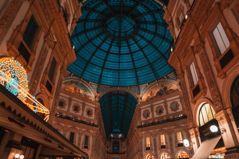 Glaskuppel der Passage Galleria Vittorio Emanuele II