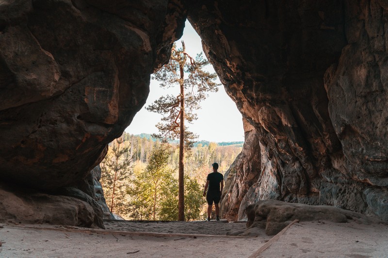 Felsentor Kleinsteinhöhle Sächsische Schweiz.