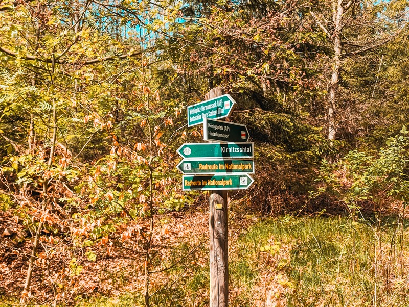 Radweg durch den Nationalpark Sächsische Schweiz