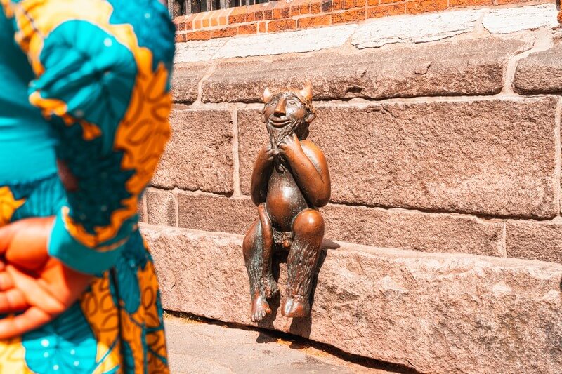 Little devil sculpture in Lübeck