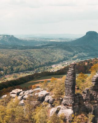 Sächsische Schweiz Sehenswürdigkeiten Blick von der Schrammsteinaussicht