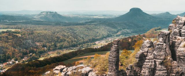 Sächsische Schweiz Sehenswürdigkeiten Blick von der Schrammsteinaussicht