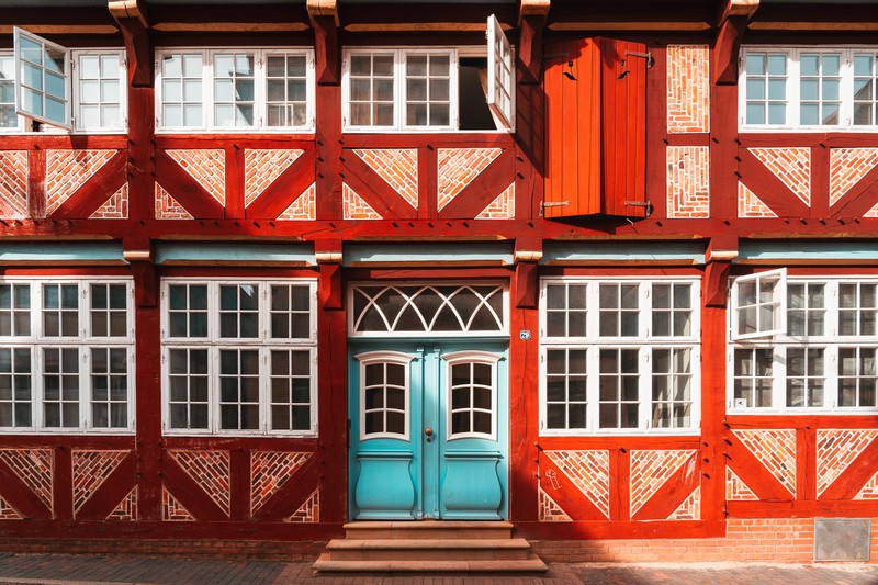 Fachwerkhausfassade in Lauenburg