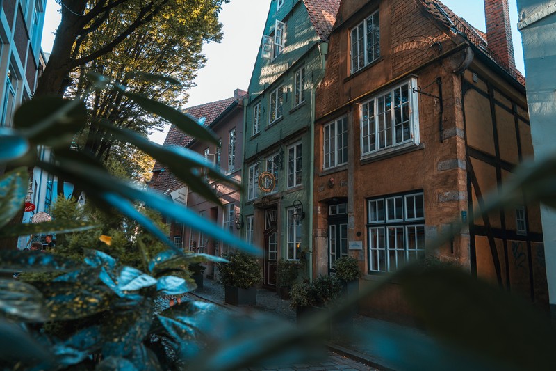 bunte Häuser im Schnorr-Viertel in Bremen