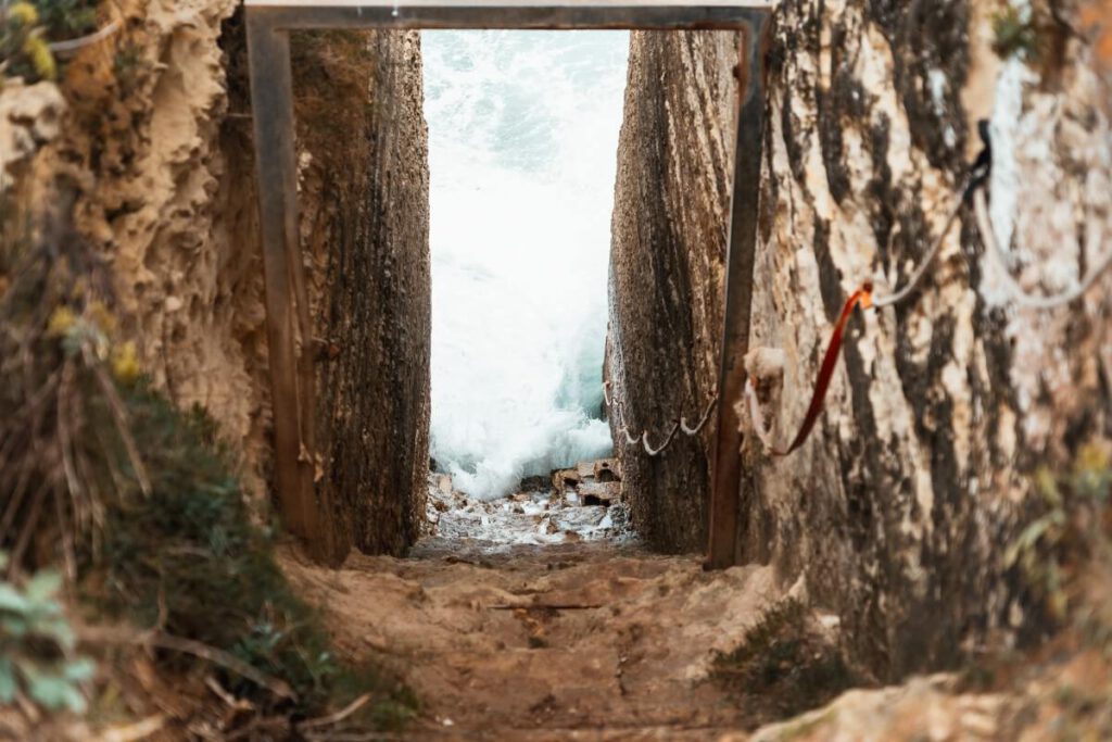 Scala del paradiso Treppe bis zum Wasser an der Steilküste bei Otranto