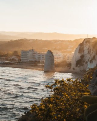 Sonnenuntergang am Monolith von Vieste.