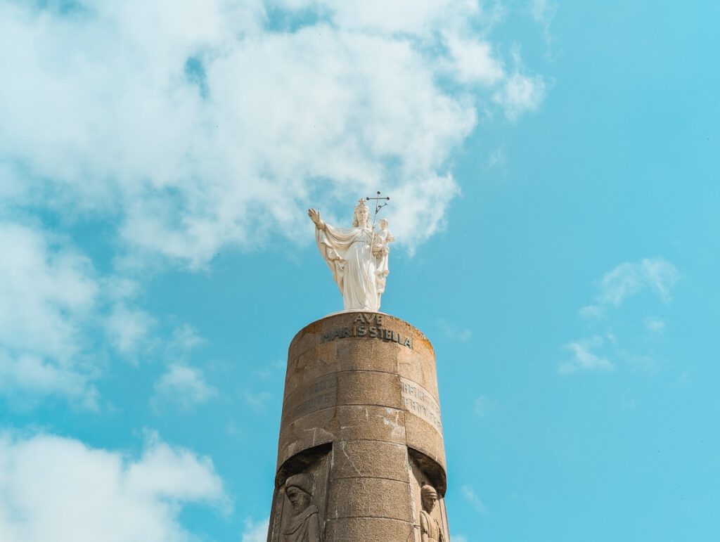 Notre Dame de la falaise Statue in Le Tréport