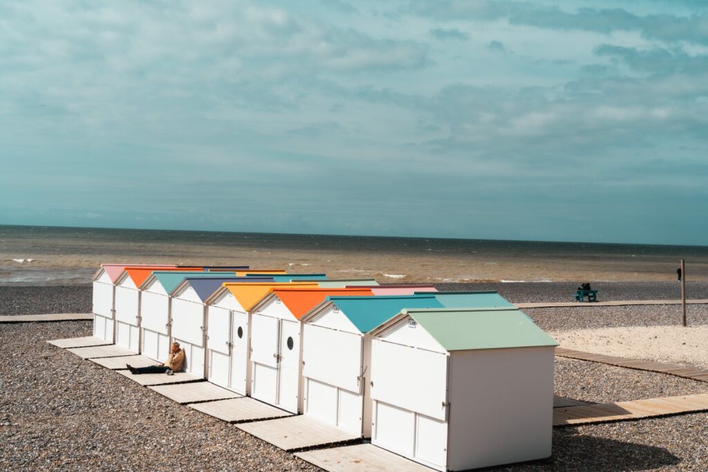 Die bunten Strandhäuser in Le Tréport
