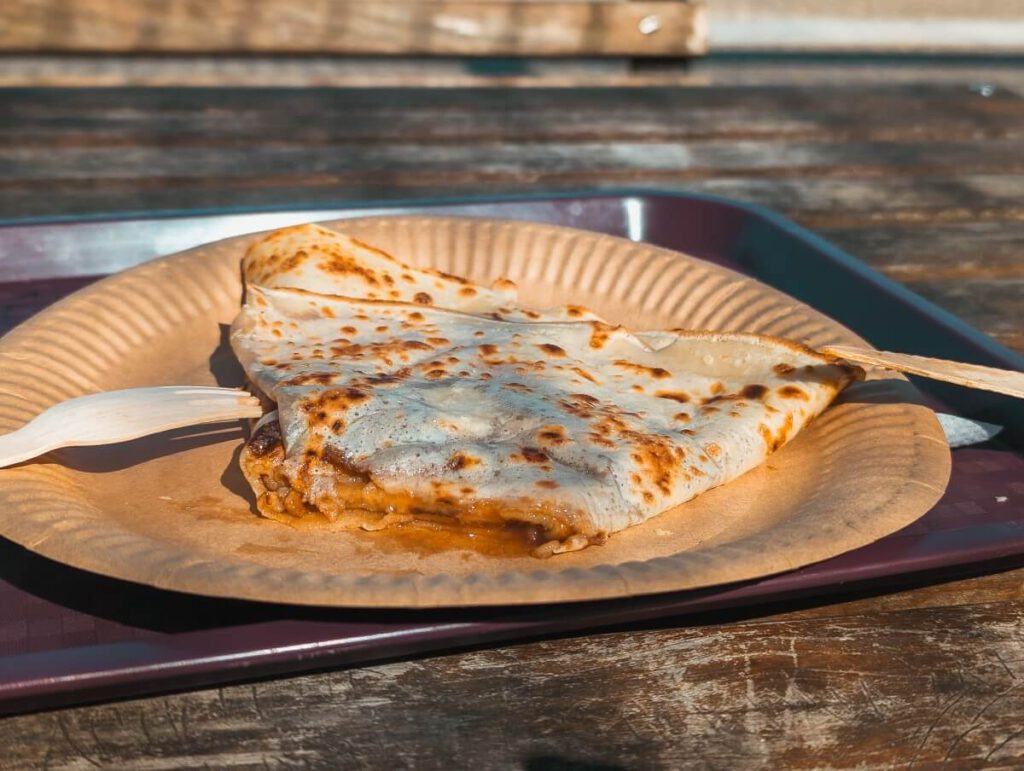 Crêpe in der Crêperie de la plage in Yport