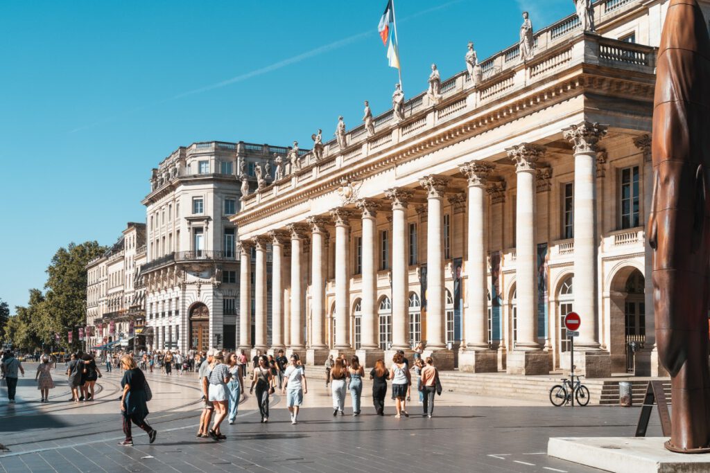 Das Grand Théâtre de Bordeaux am Place de la Comédie