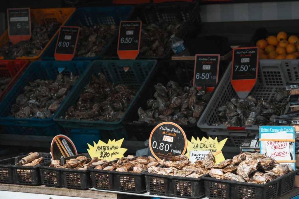 Austern am Cancale Austernmarkt