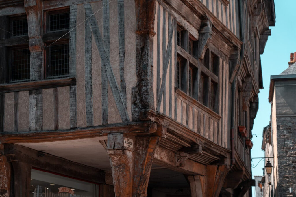 Fachwerk-Fassade in Dinan