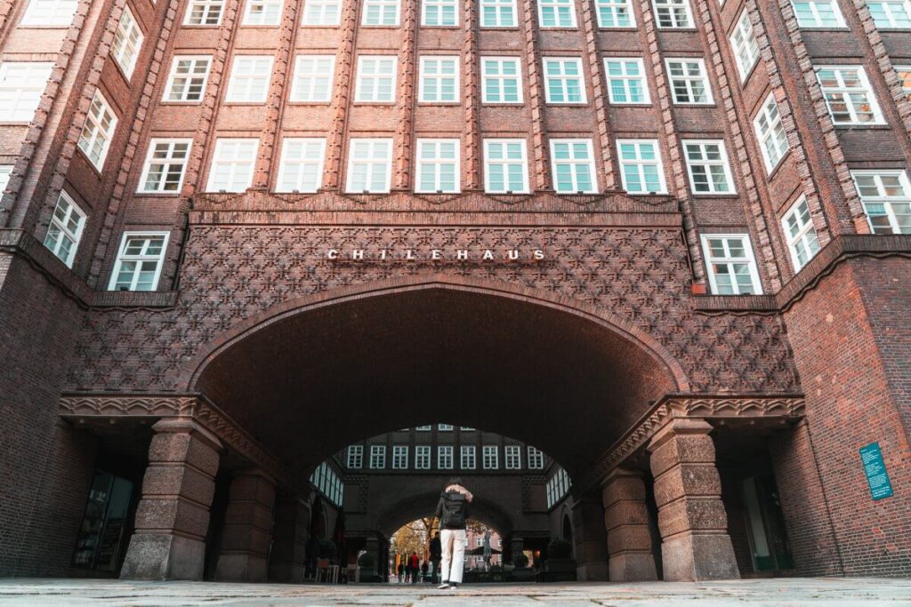 typische Klinkerfassade des Chilehaus im Hamburger Kontorviertel