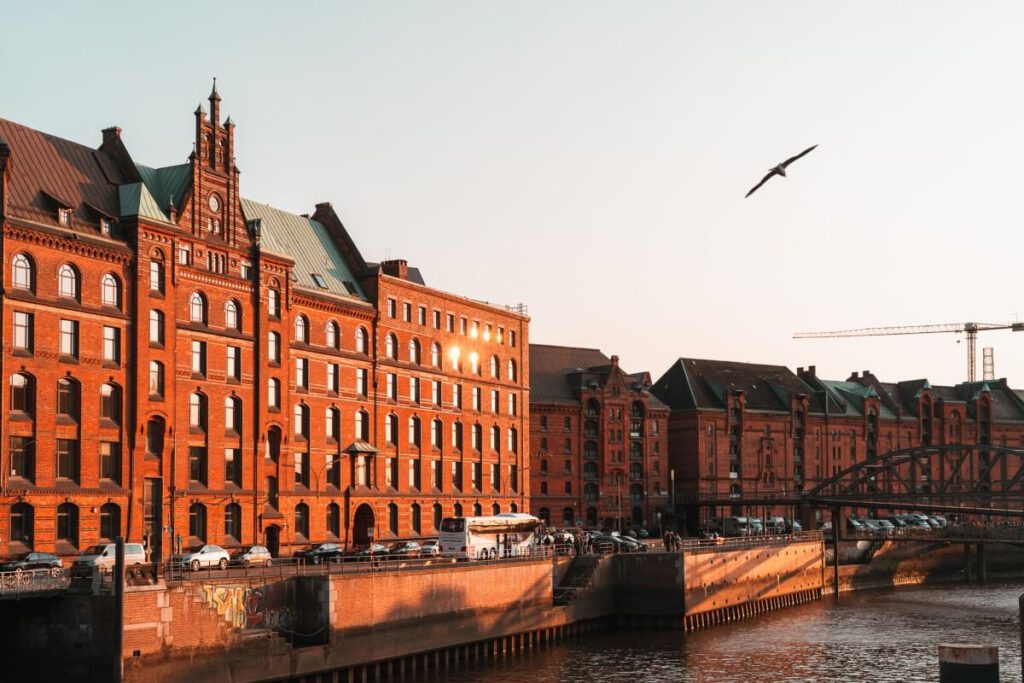 Speicherstadt zum Sonnenuntergang