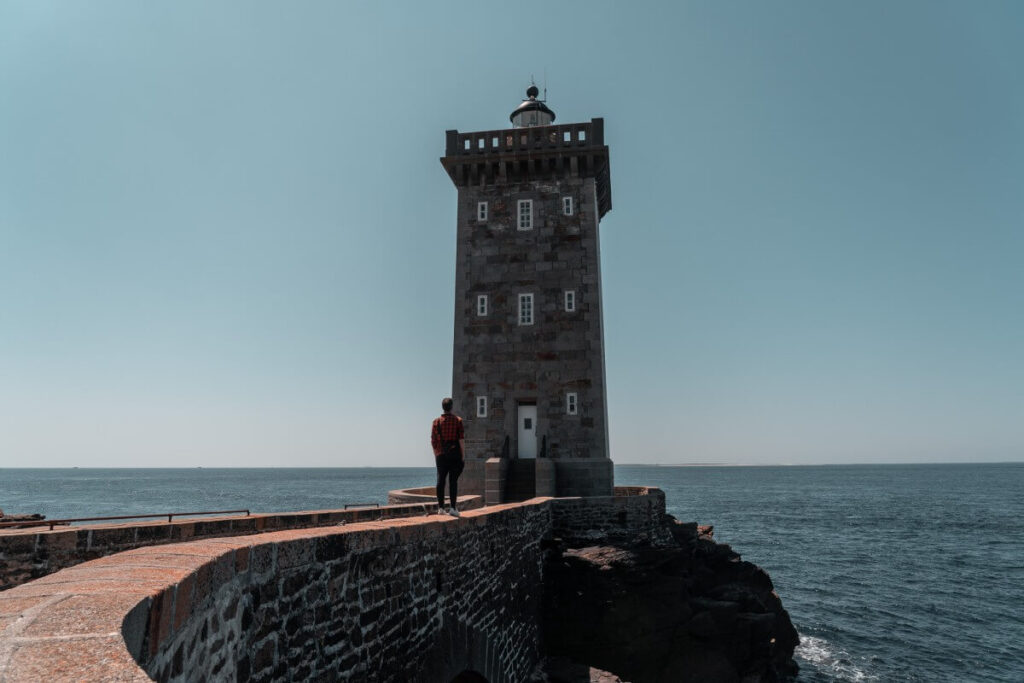Phare de Kermorvan in der Bretagne an der Westküste